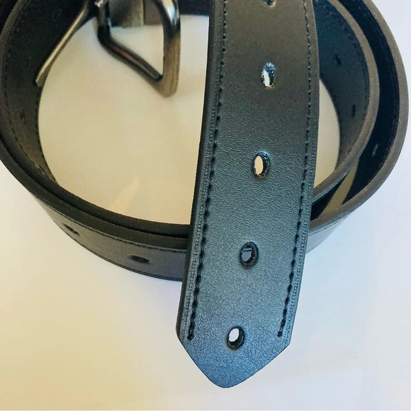 Reversible Black Faux Leather Belt Size 40 - Picture 7 of 7
